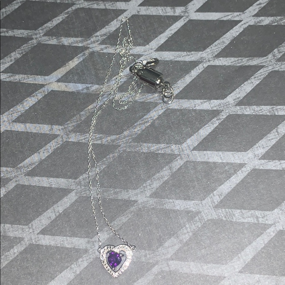 amethyst and silver necklace